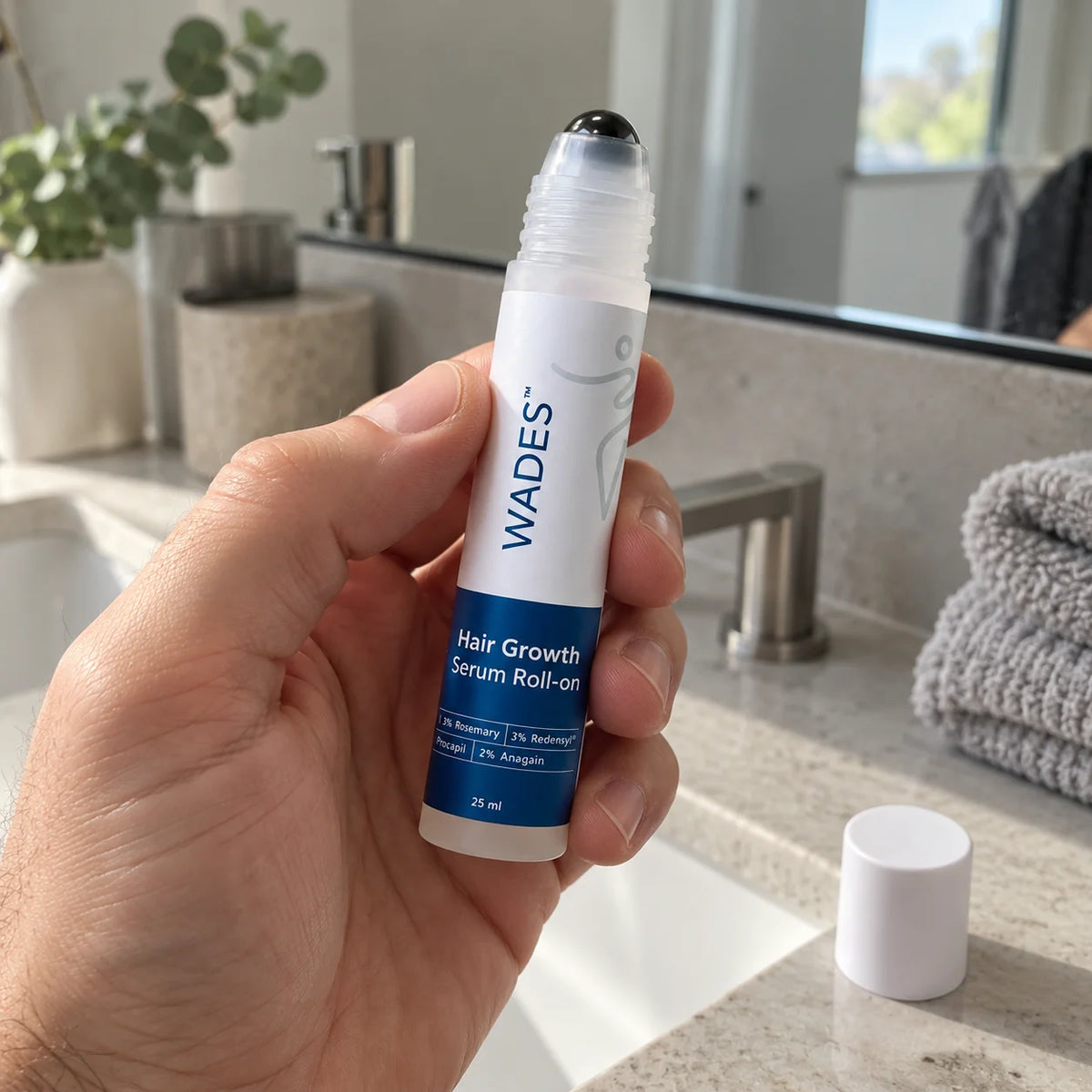 Hårvækstserum roll-on – til tyndt hår